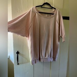 Free people oversized pink sweater.
